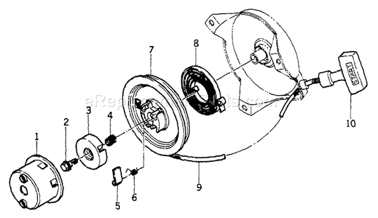 Page D Diagram and Parts List for  Briggs and Stratton Generator
